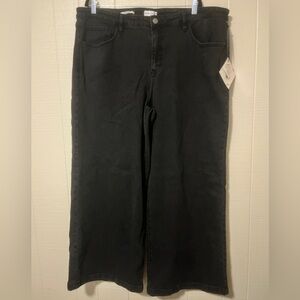 Ava & Viv wide leg stretch black pants size 20